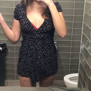 brandy melville floral wrap dress